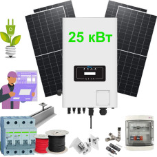 Сонячна електростанція (СЕС) 25 кВт Deye SUN-25K-G05 LR7-72HTH-610M Сонячна електростанція (СЕС) 25 кВт Deye SUN-25K-G05 LR7-72HTH-610M