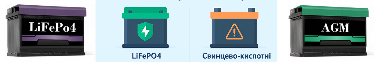 Порівняння LiFePO4 та свинцево-кислотних акумуляторів що краще для дому та бізнесу