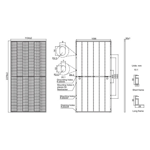 Сонячна панель Ja Solar на 555Вт JAM72D30-555GB bifacial