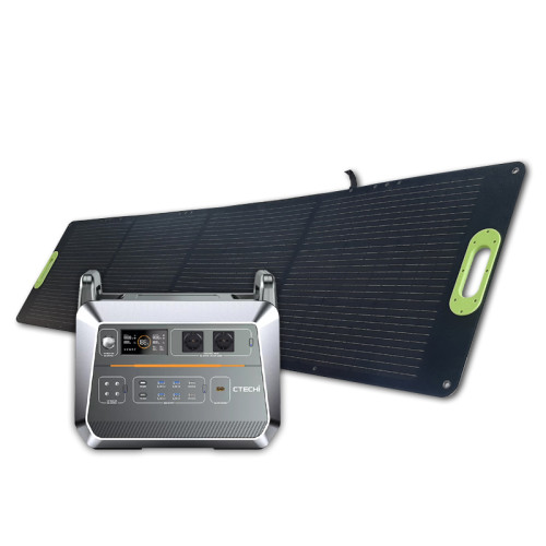 Портативна зарядна станція CTECHi ST2000 + Сонячна панель CTECHi SP-200 на 200Вт