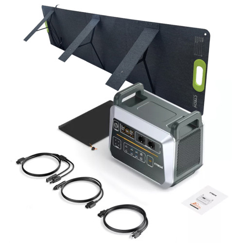 Портативна зарядна станція CTECHi ST2000 + Сонячна панель CTECHi SP-200 на 200Вт